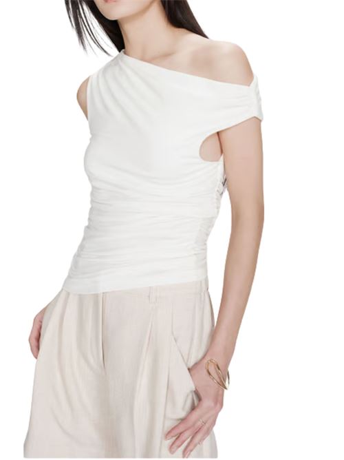 Top asimmetrico in tessuto stretch Grace & Mila | SS2617138IVOIR